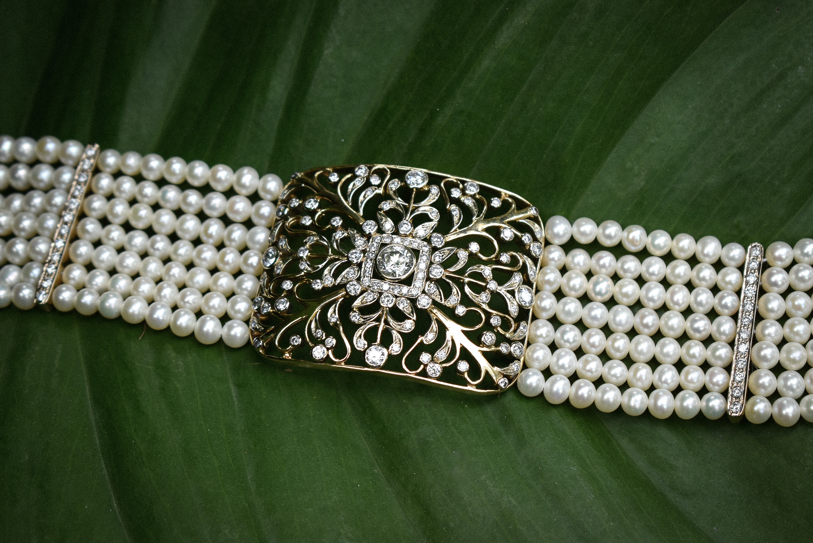 Floral Diamond Choker